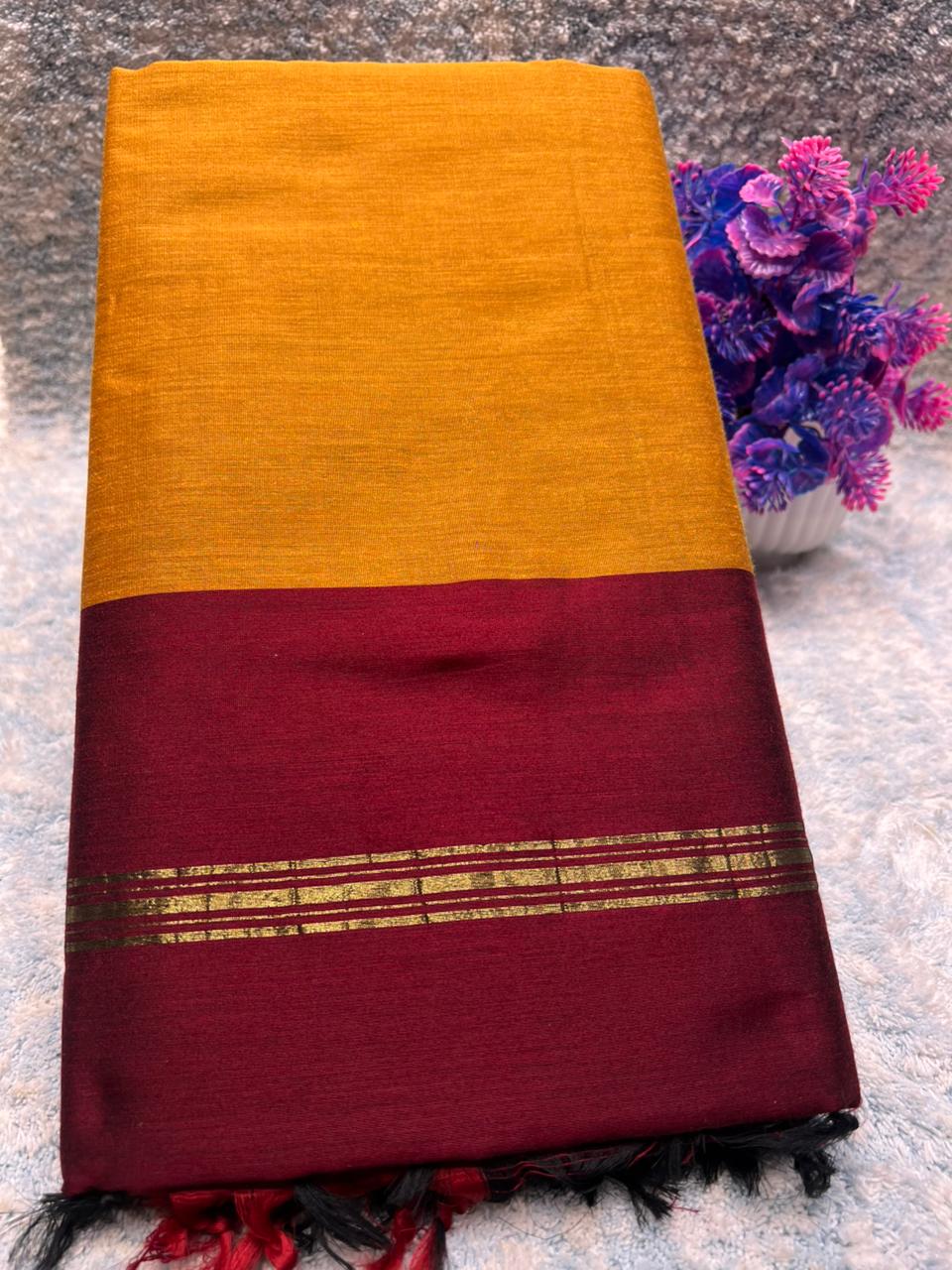Pure Cotton Silk Saree.