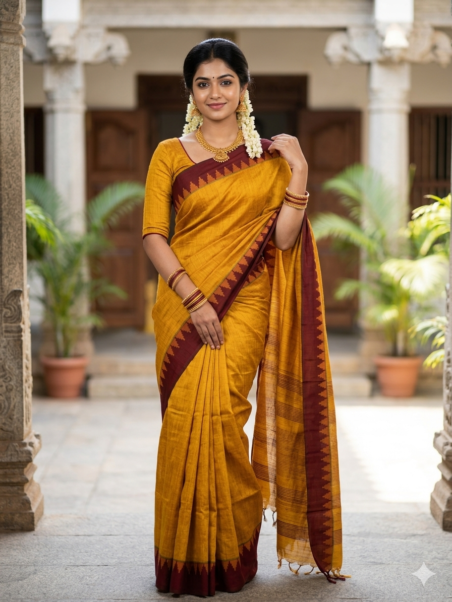 Pure Cotton Silk Saree.