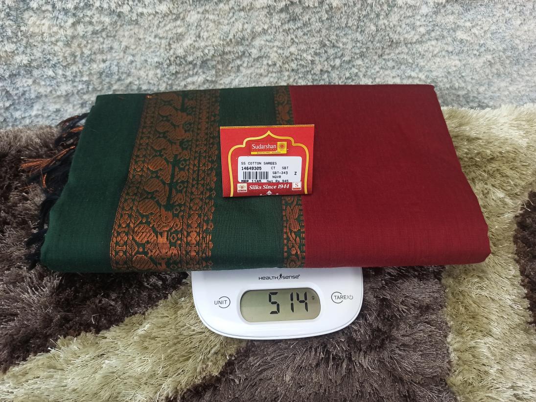 Pure Cotton Silk Saree.