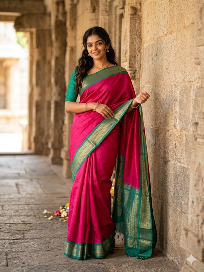 Pure Cotton Silk Saree.