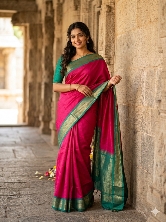 Pure Cotton Silk Saree.