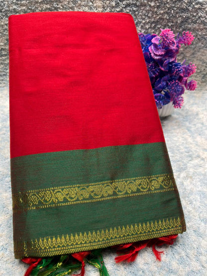 Pure Cotton Silk Saree.