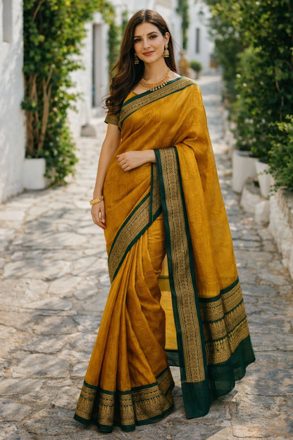 Pure Cotton Silk Saree.