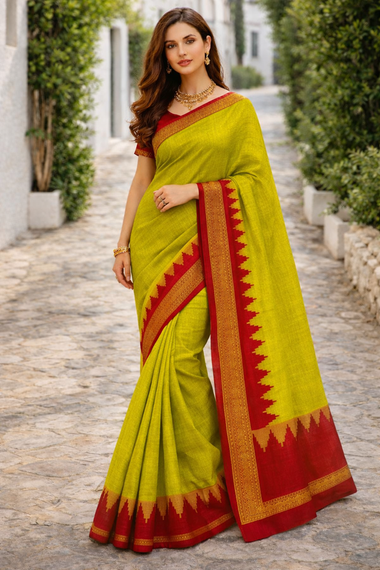 Pure Cotton Silk Saree.