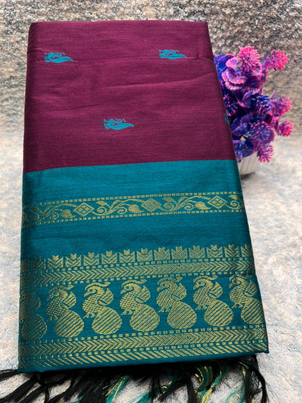 Pure Cotton Silk Saree.