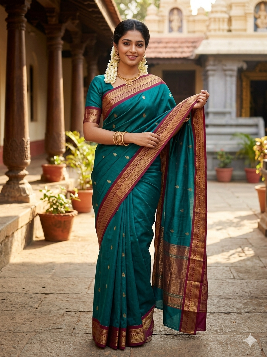 Pure Cotton Silk Saree.