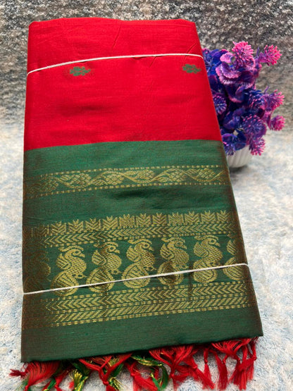 Pure Cotton Silk Saree.