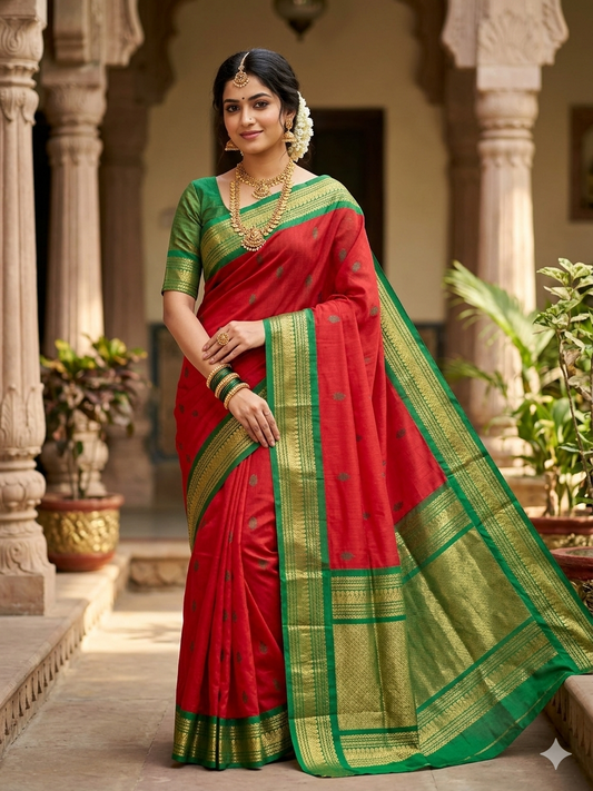 Pure Cotton Silk Saree.