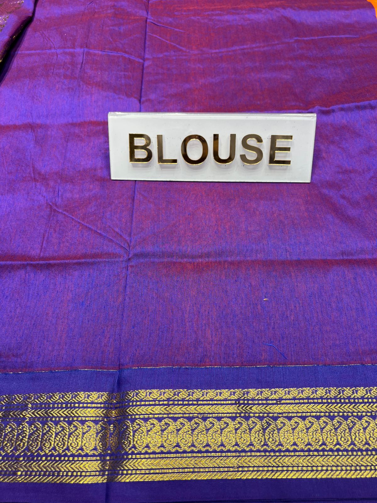 Pure Cotton Silk Saree.