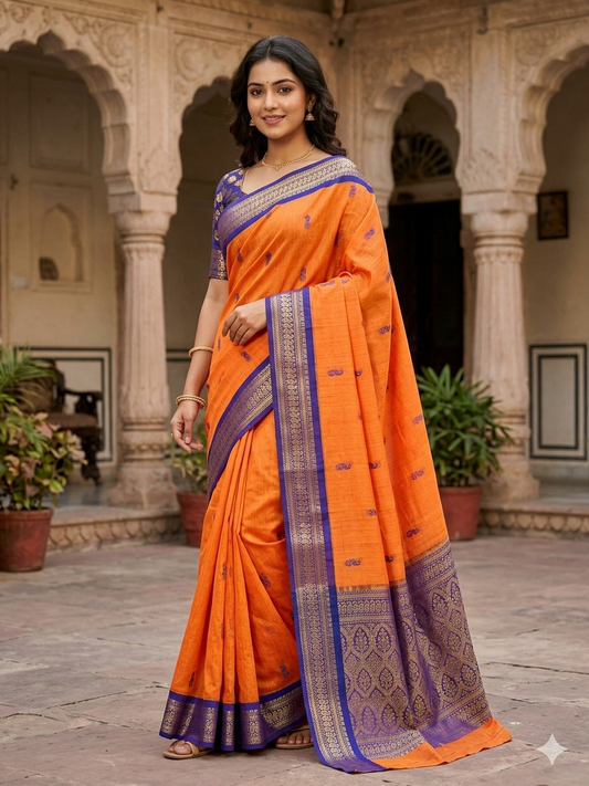 Pure Cotton Silk Saree.