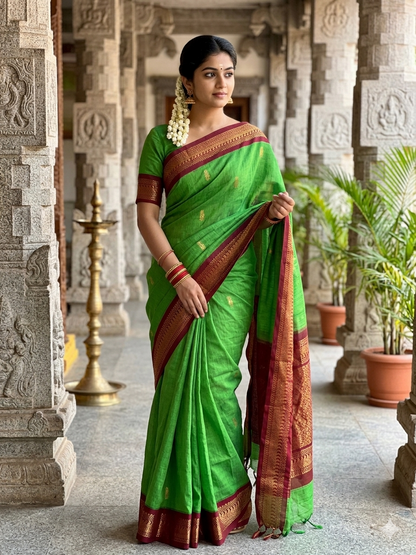 Pure Cotton Silk Saree.