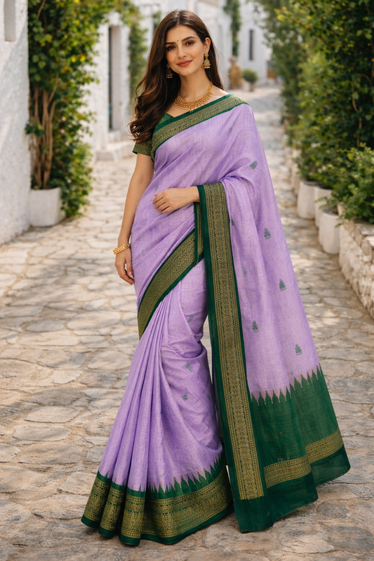 Pure Cotton Silk Saree.