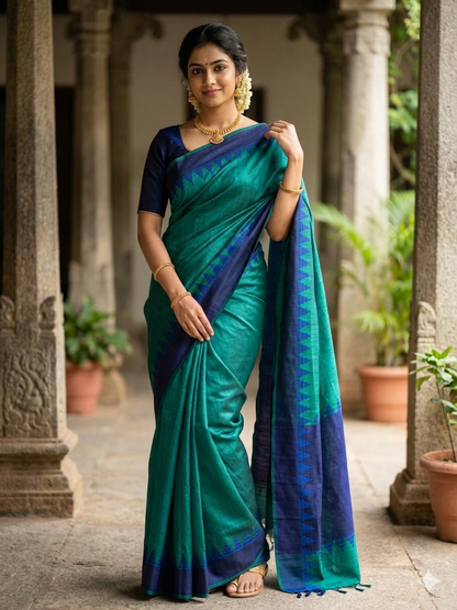 Pure Cotton Silk Saree.