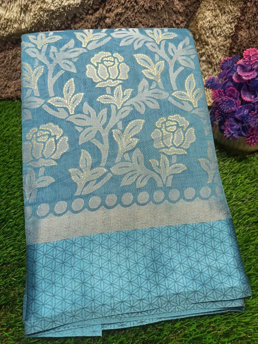 Pure Linen Silk Saree.