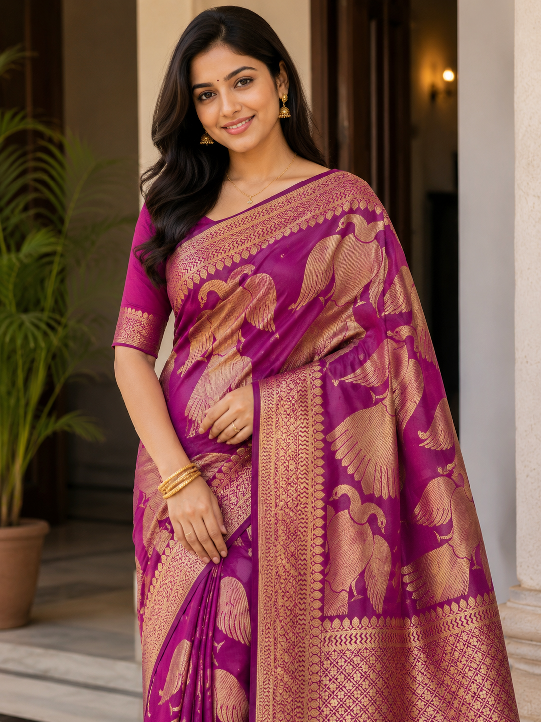 Pure Mysore Silk Saree(100 Gsm)