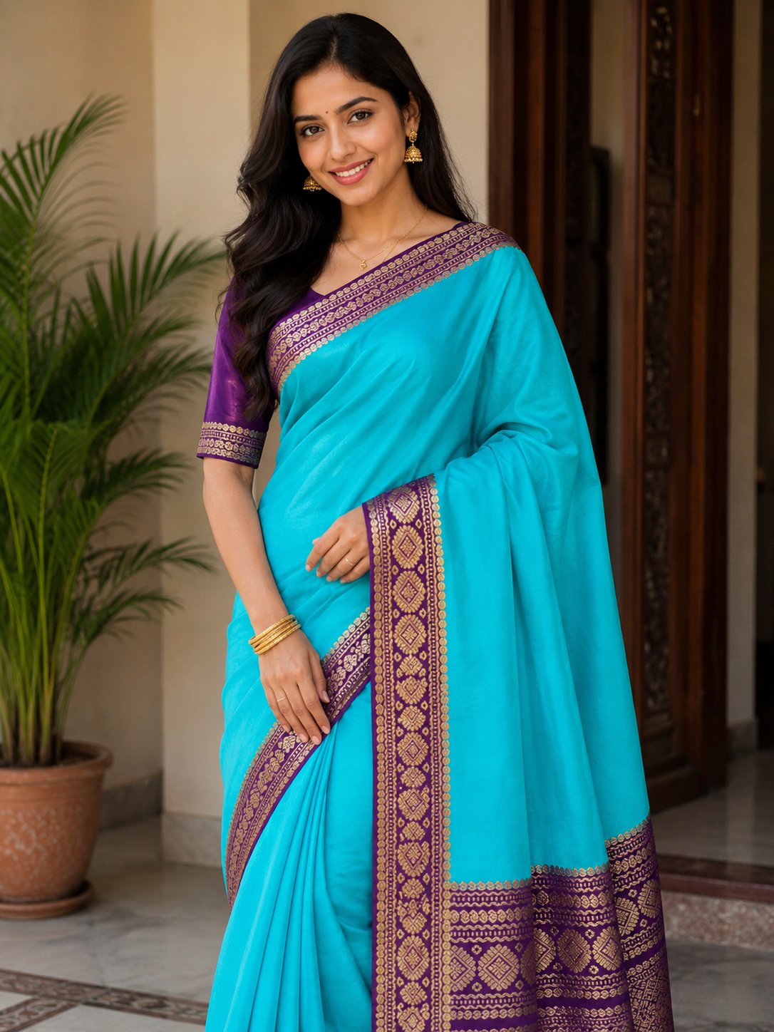 Pure Mysore Silk Saree(100 Gsm)
