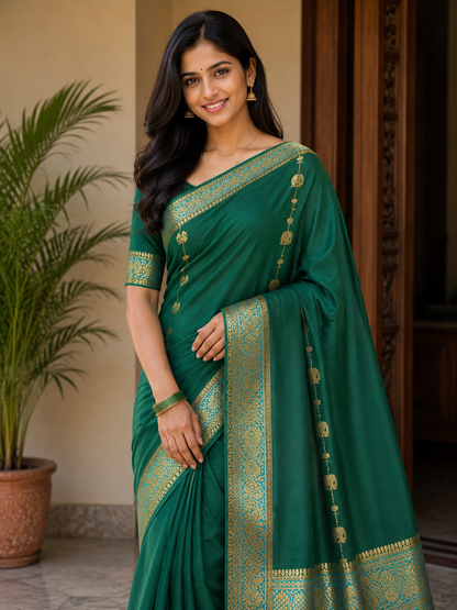 Pure Mysore Silk Saree(100 Gsm)