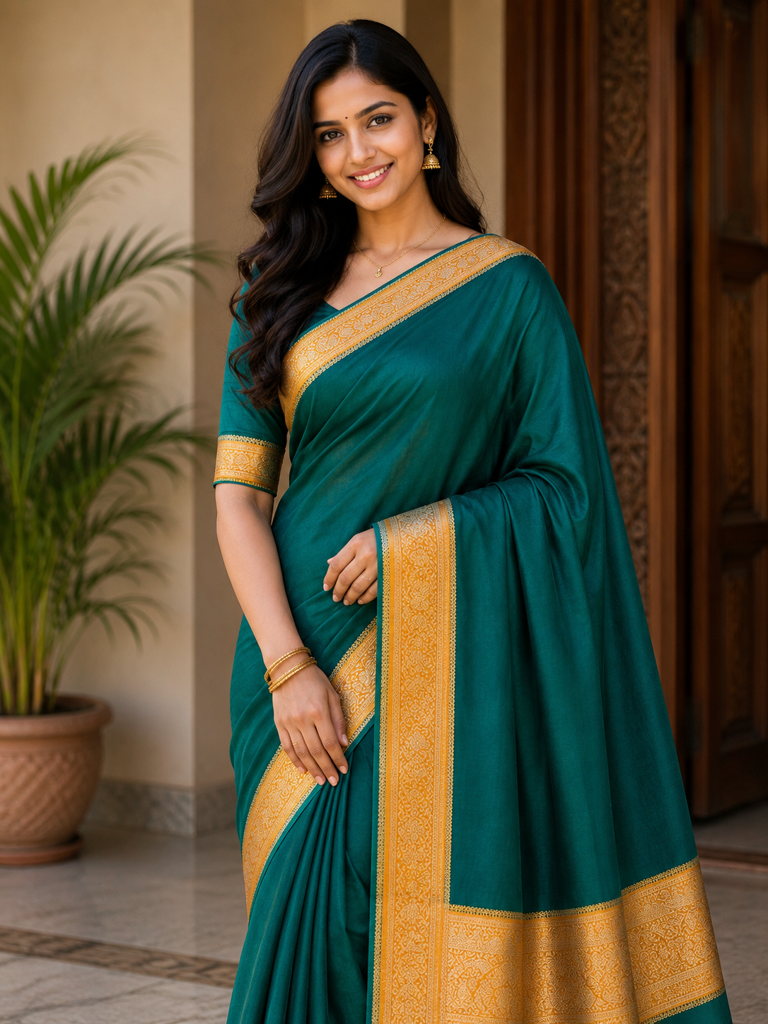 Pure Mysore Silk Saree(100 Gsm)