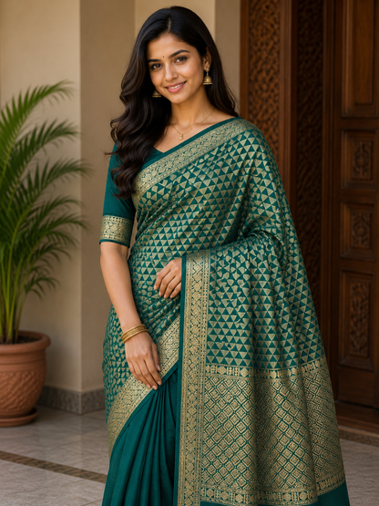 Pure Mysore Silk Saree(100 Gsm)