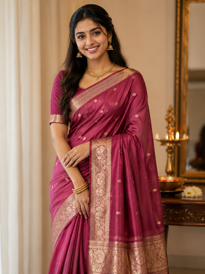 Pure Mysore Silk Saree ( 60 Grams )