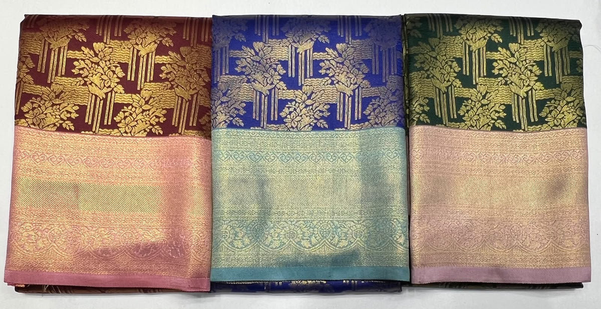 Combo Offer Get 3  Art Silk Saree's At 1499*3