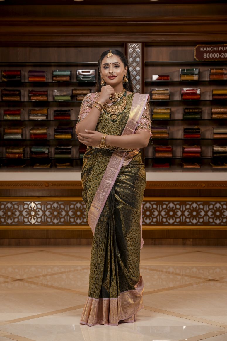 Pure Kanchipuram Silk Saree.