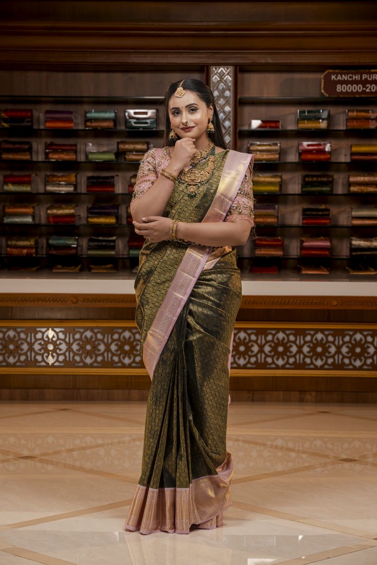 Pure Kanchipuram Silk Saree.