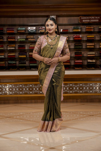 Pure Kanchipuram Silk Saree.