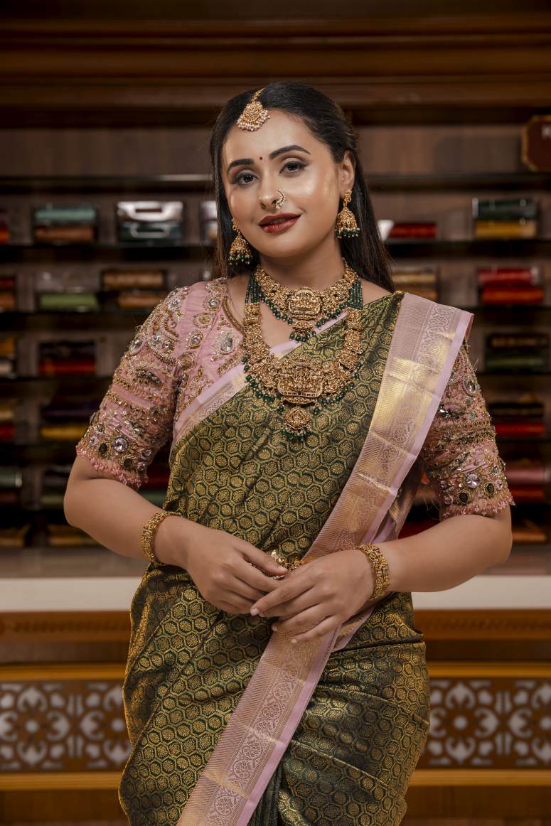 Pure Kanchipuram Silk Saree.