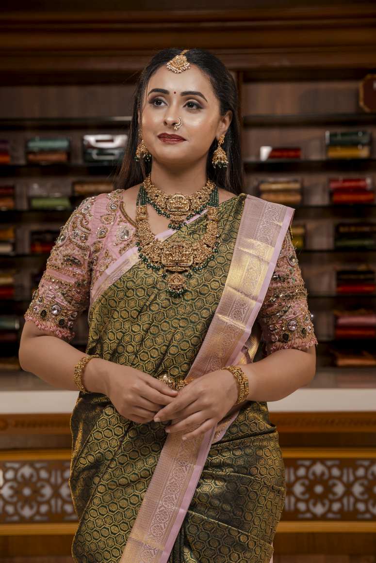 Pure Kanchipuram Silk Saree.