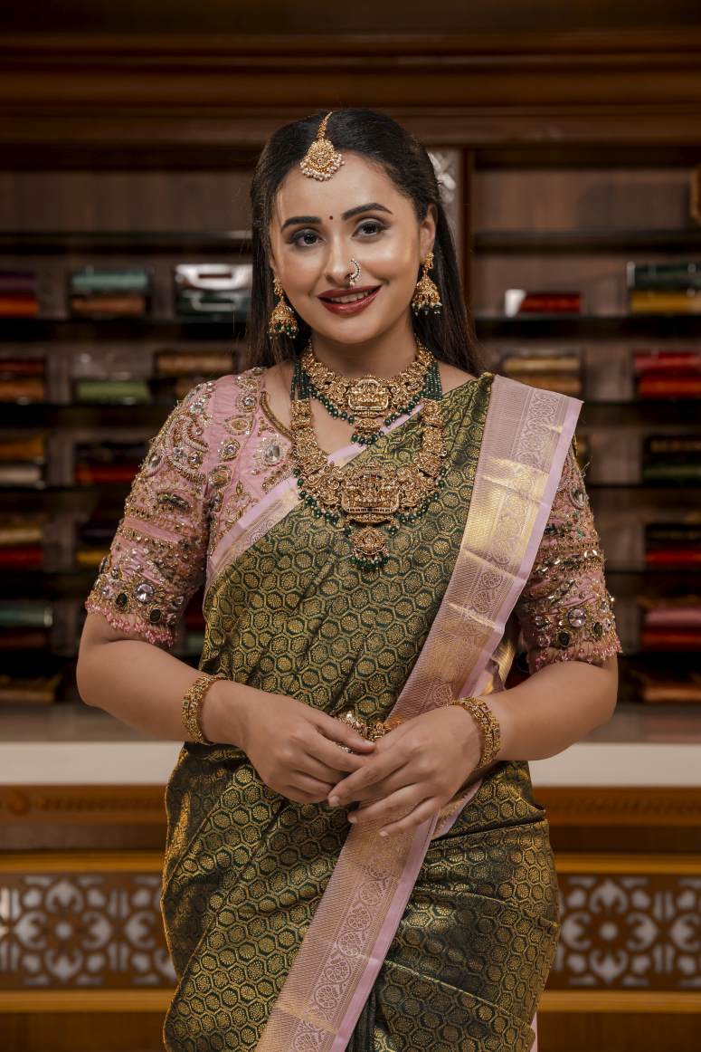 Pure Kanchipuram Silk Saree.