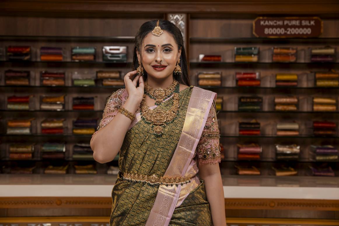 Pure Kanchipuram Silk Saree.