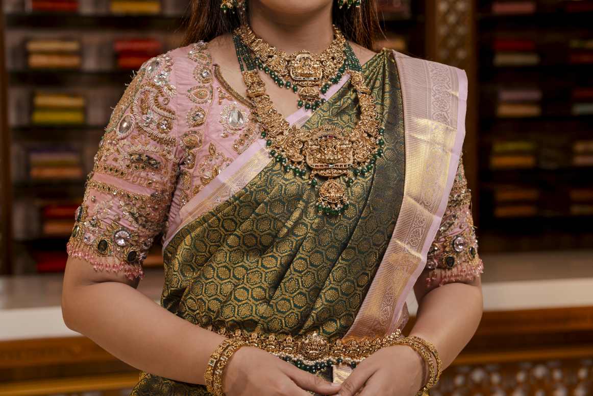 Pure Kanchipuram Silk Saree.