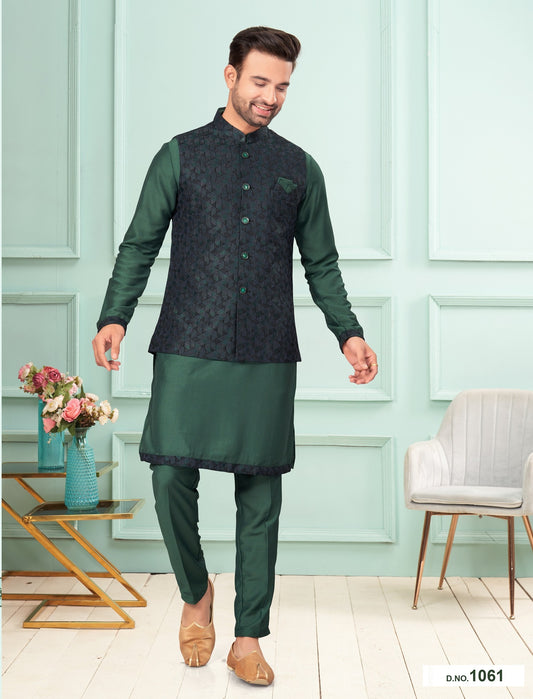 Traditional Kurta Pyjama With Jacket