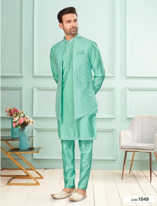 Traditional Kurta Pyjama With Jacket