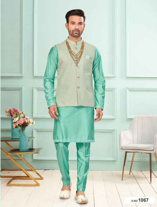 Traditional Kurta Pyjama With Jacket