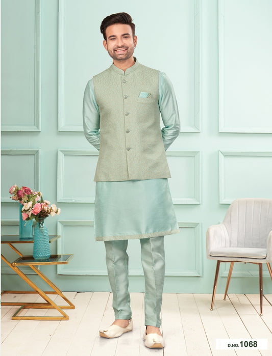 Traditional Kurta Pyjama With Jacket
