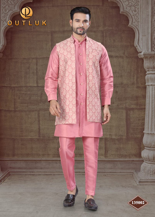 Traditional Kurta Pyjama With Jacket.