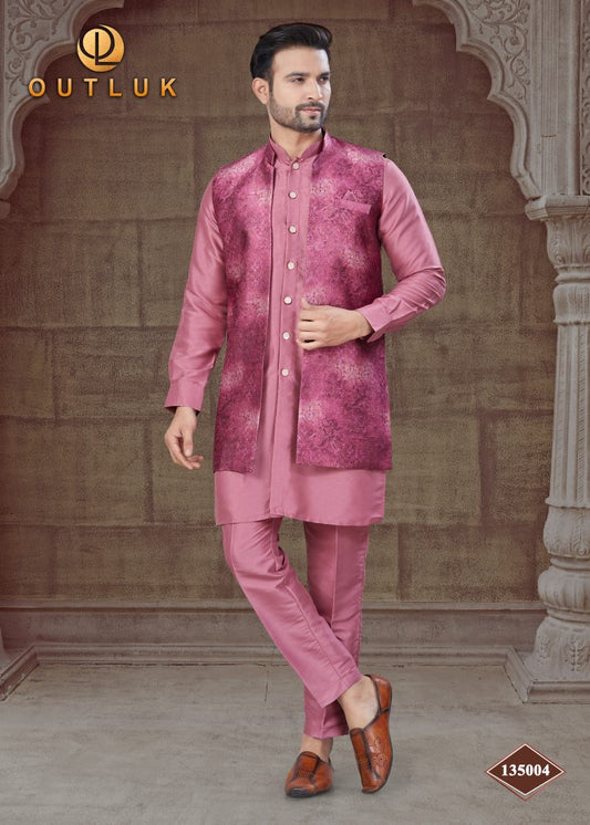 Traditional Kurta Pyjama With Jacket.