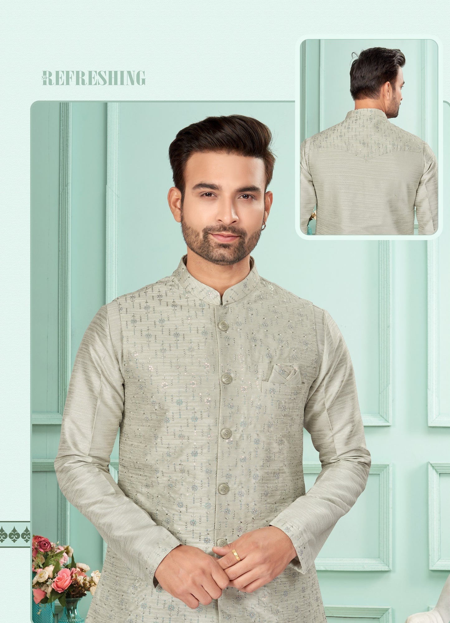 Kurta Pyjama With Jacket