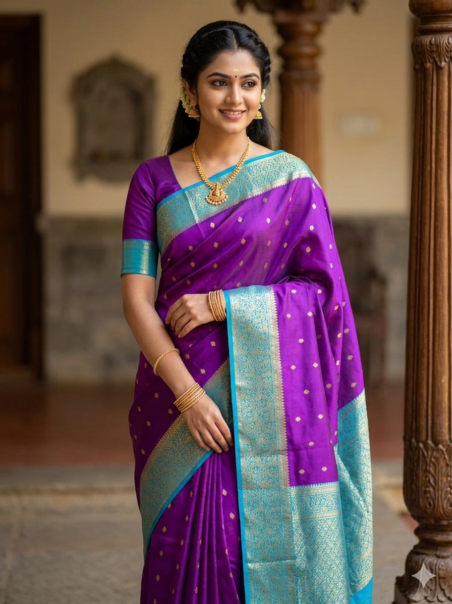 Pure Mysore Silk Saree.