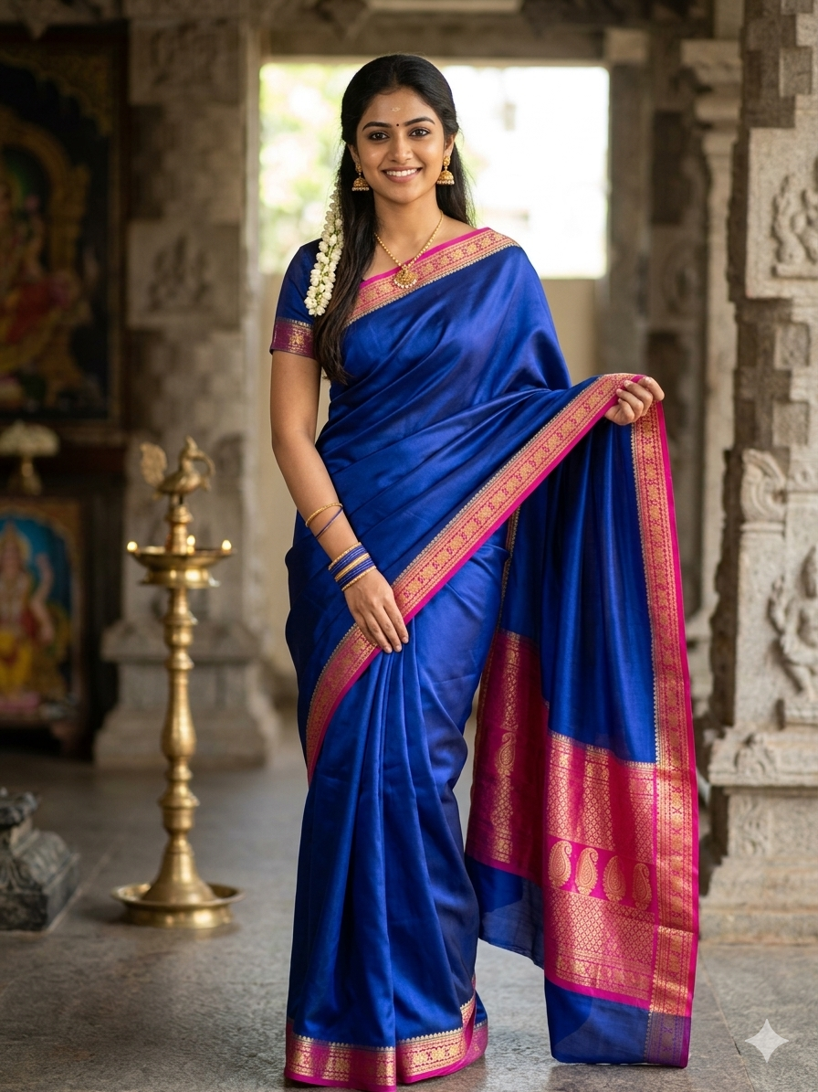 Pure Mysore Silk Saree ( 60 Grams )