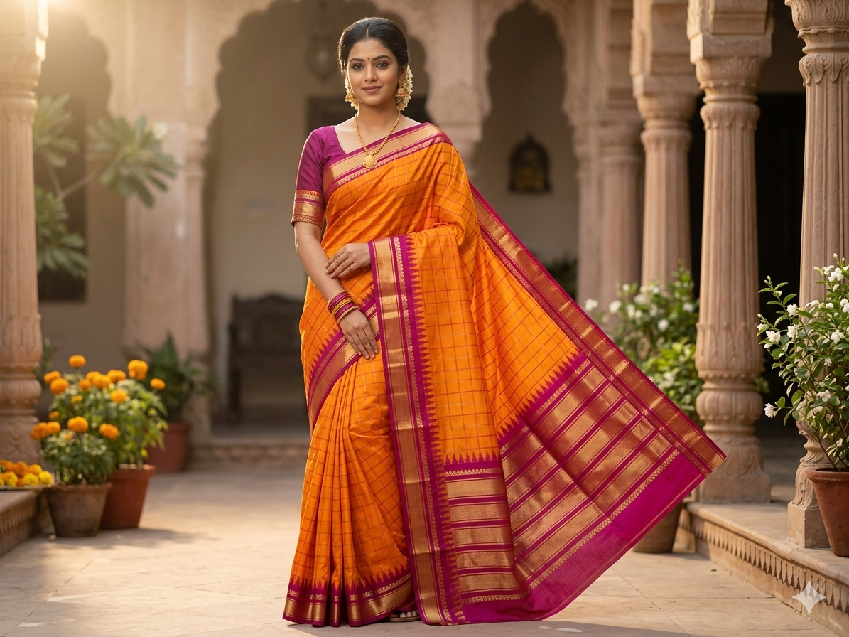 Kanchi Mix Silk Saree