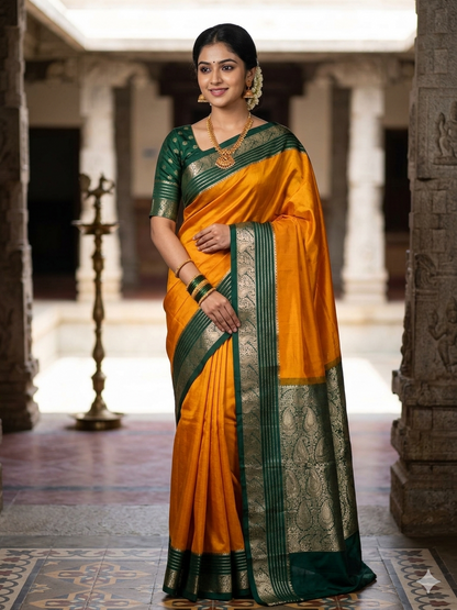 Pure Mysore Silk Saree ( 60 Grams )