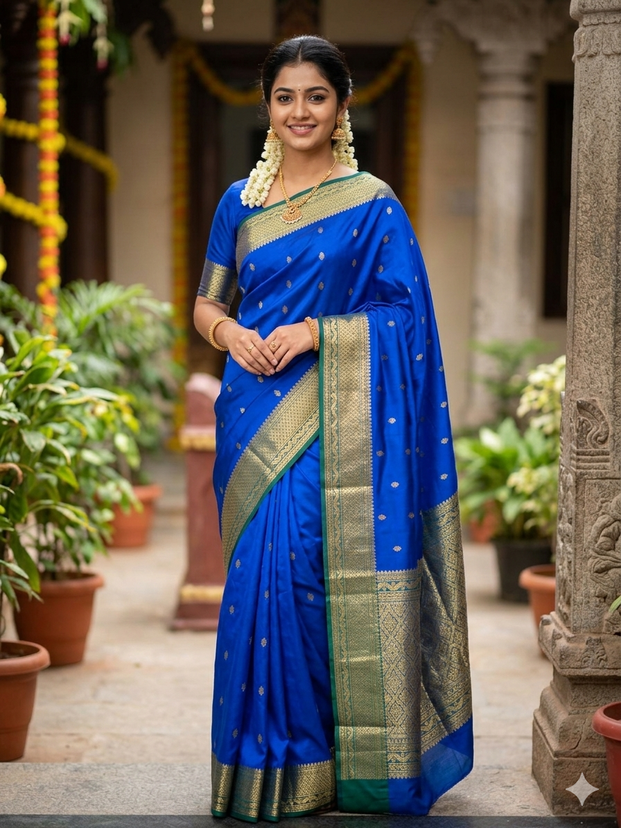 Pure Mysore Silk Saree ( 60 Grams )