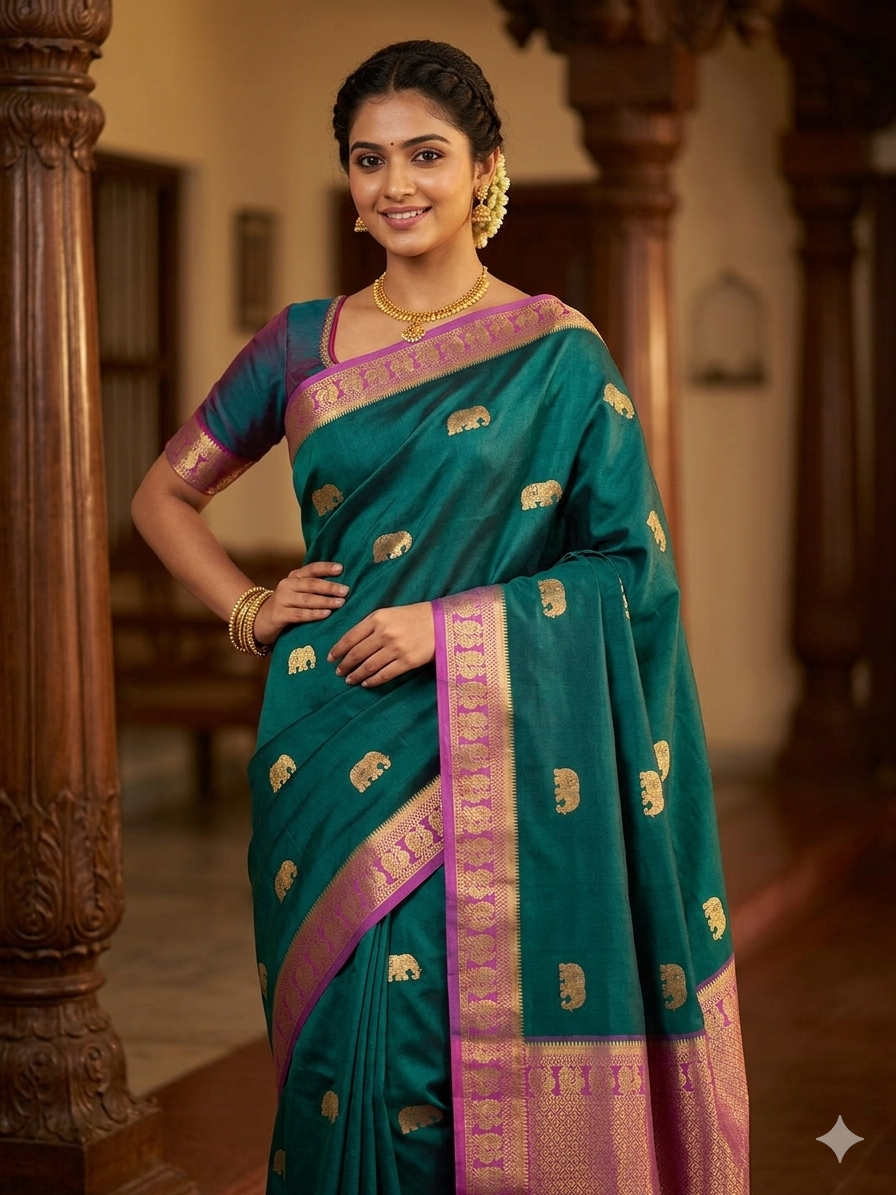 Pure Mysore Silk Saree.