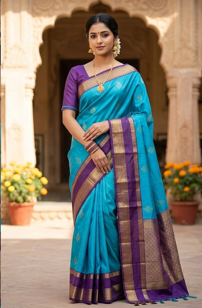 Kanchi Mix Silk Saree
