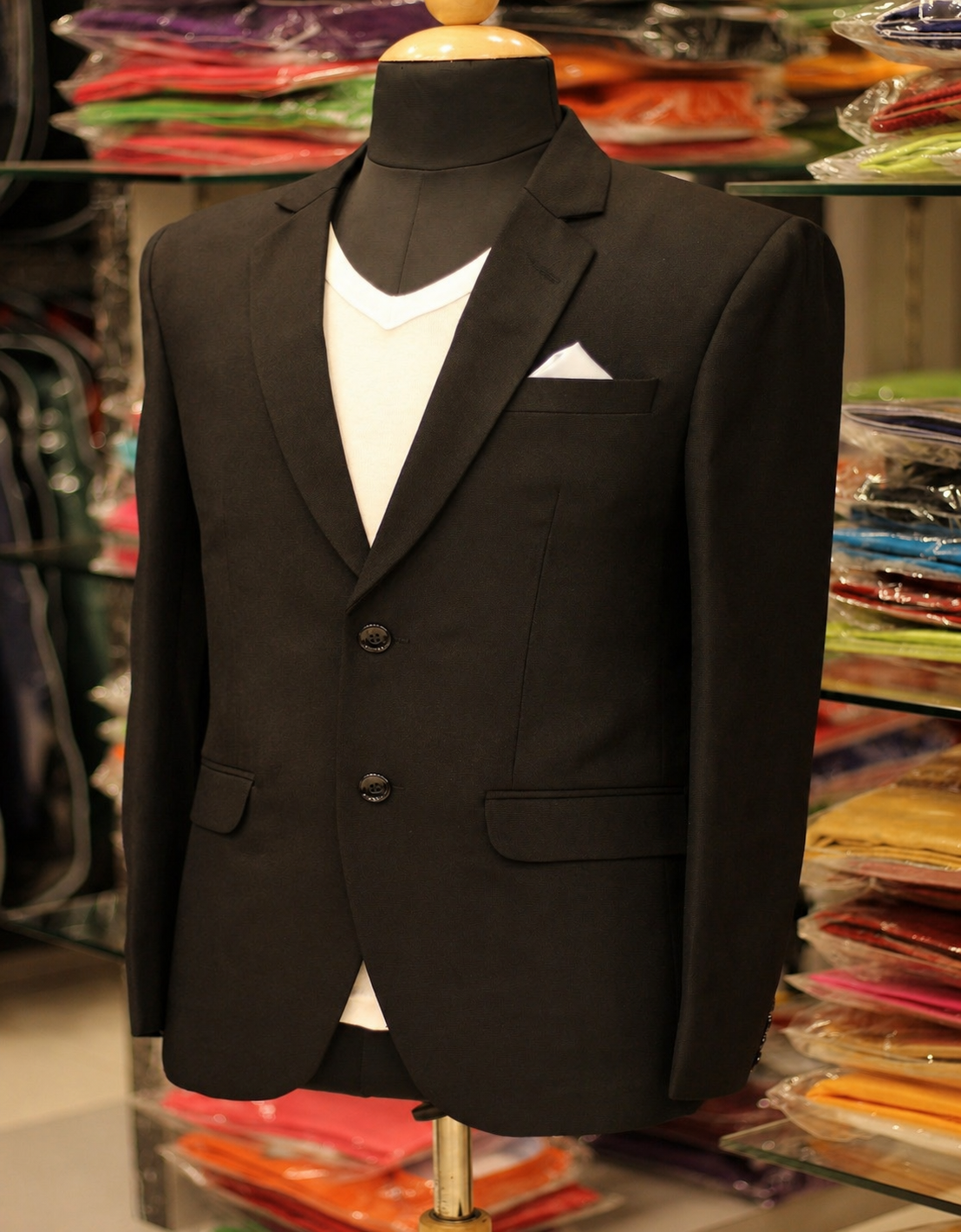 Stylish Black Advocate Blazer for Men Single Breasted Regular Fit.