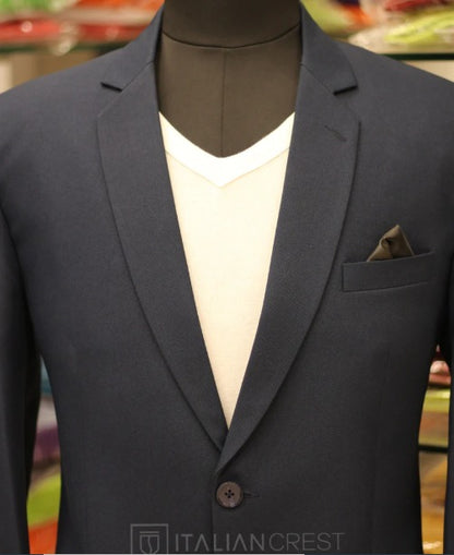 Stylish Black Advocate Blazer for Men Single Breasted Regular Fit.