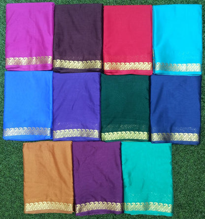 Artificial / Mix Crape Sarees ( Semi Crape )